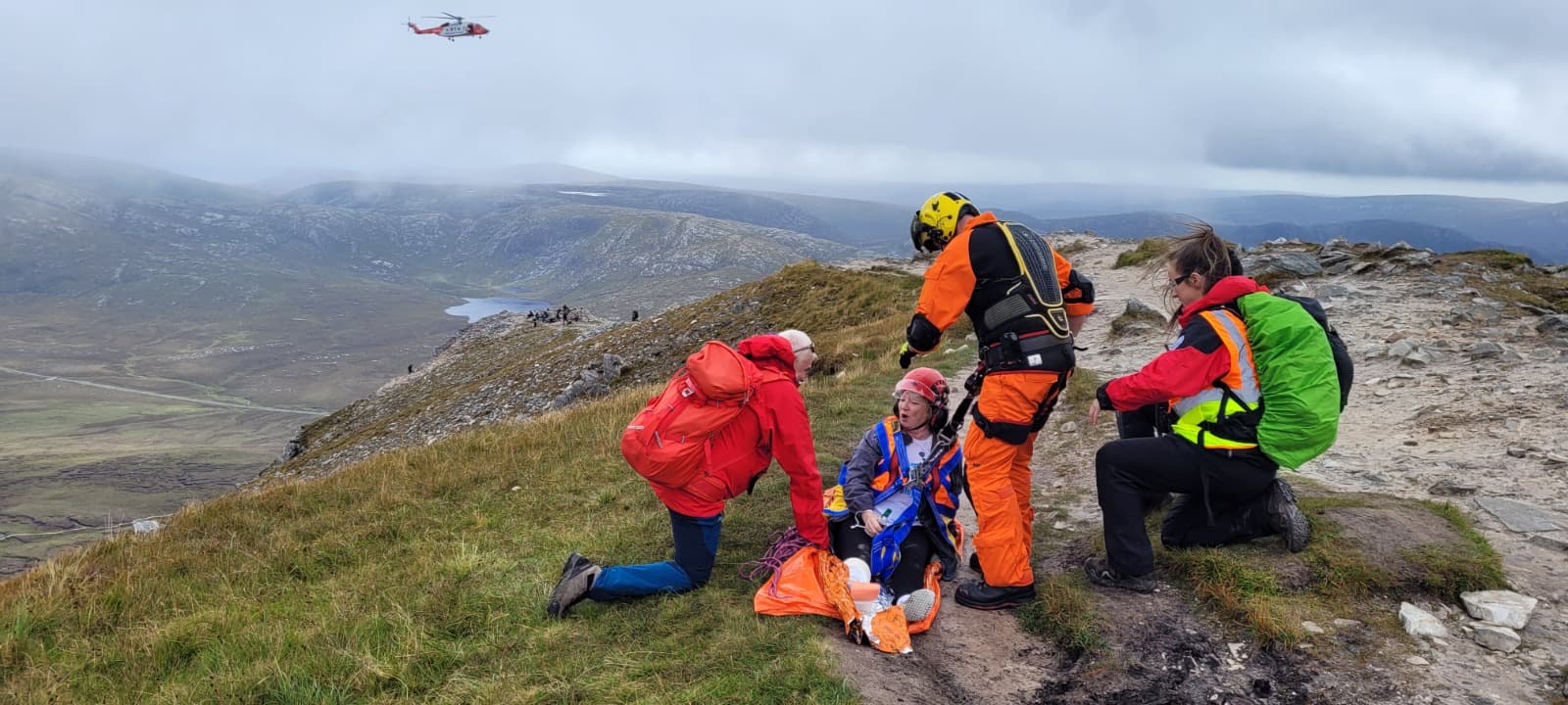 Donegal Mountain Rescue team members responding to an emergency callout